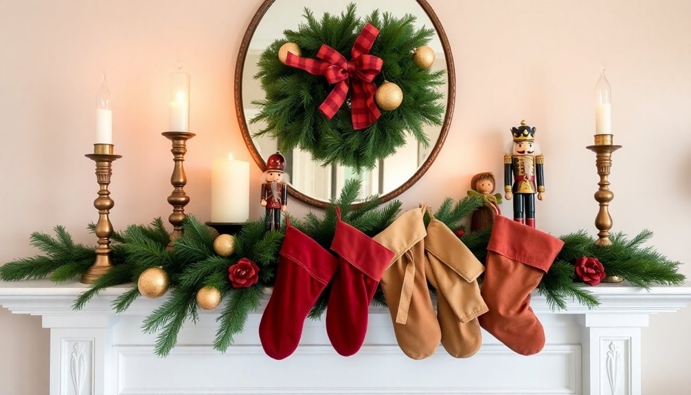 timeless vintage mantle decor