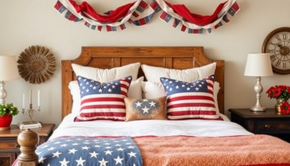 vintage flag bedroom decor