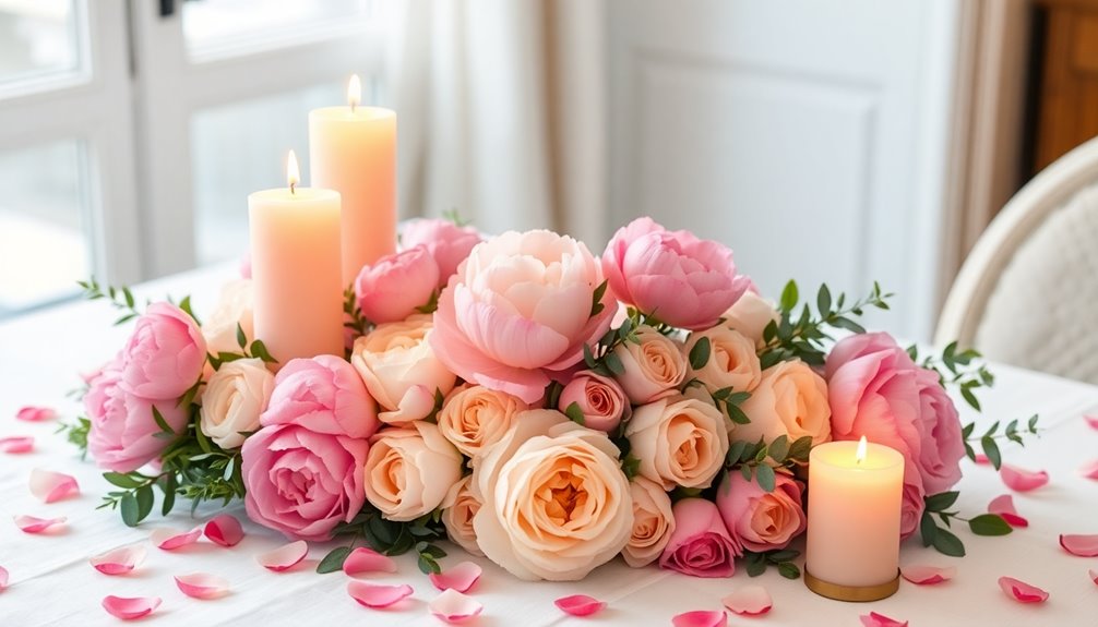 warm glowing candle centerpiece ideas