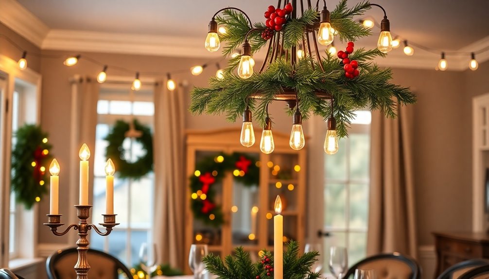 warm layered christmas lighting
