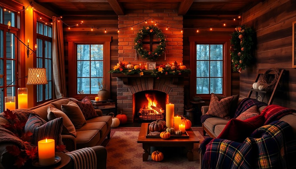 warm layered thanksgiving lighting