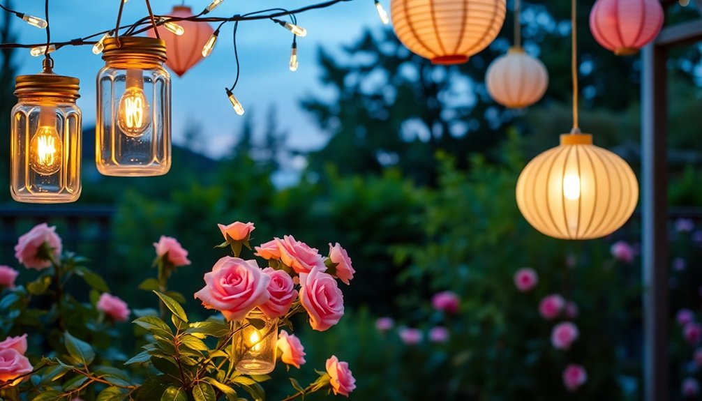 whimsical garden party lighting