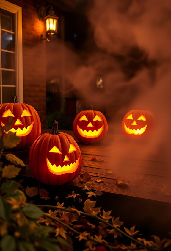 battery powered flickering led pumpkins