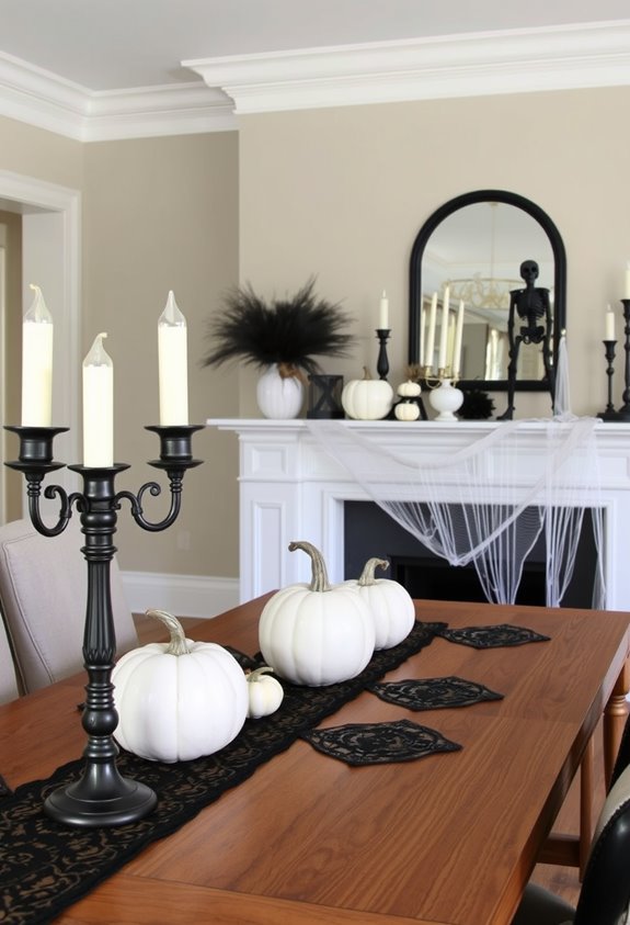 black and white haunted elegance
