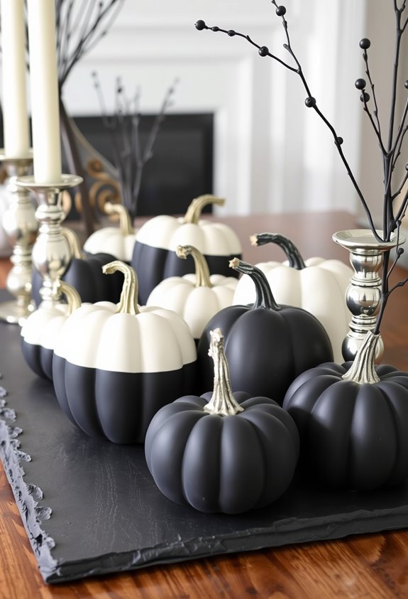 black and white pumpkin anchor