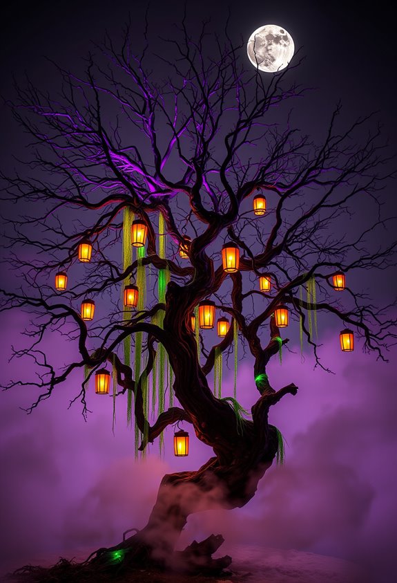 black orange purple green