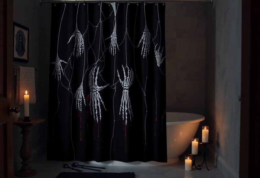 black shower curtain scare