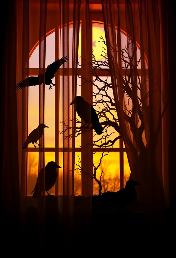 bold black window silhouettes