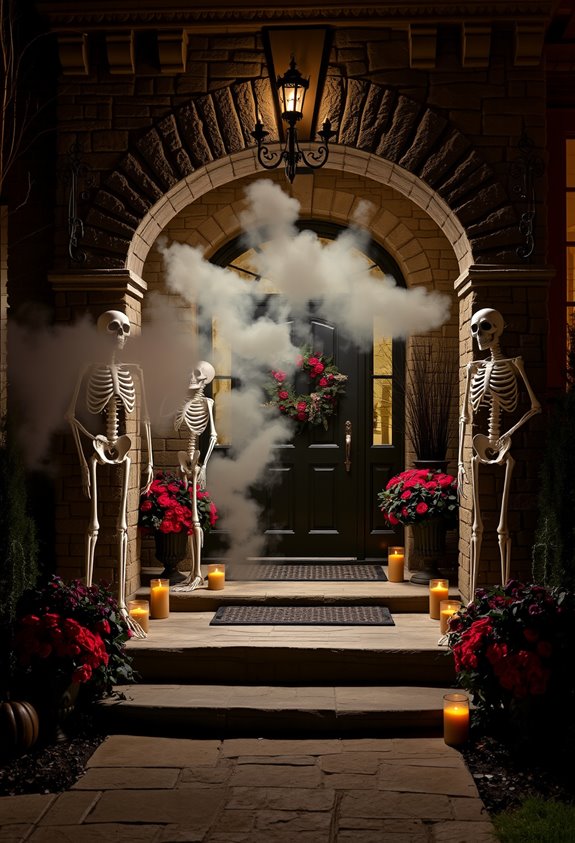 bold skeleton halloween display ideas