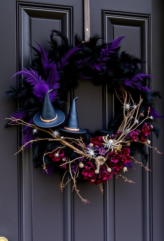 bold witch hat porch centerpiece