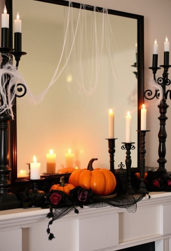budget friendly eerie mantel styling