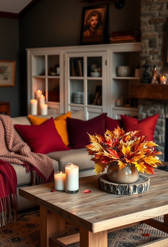 burnt orange burgundy gold