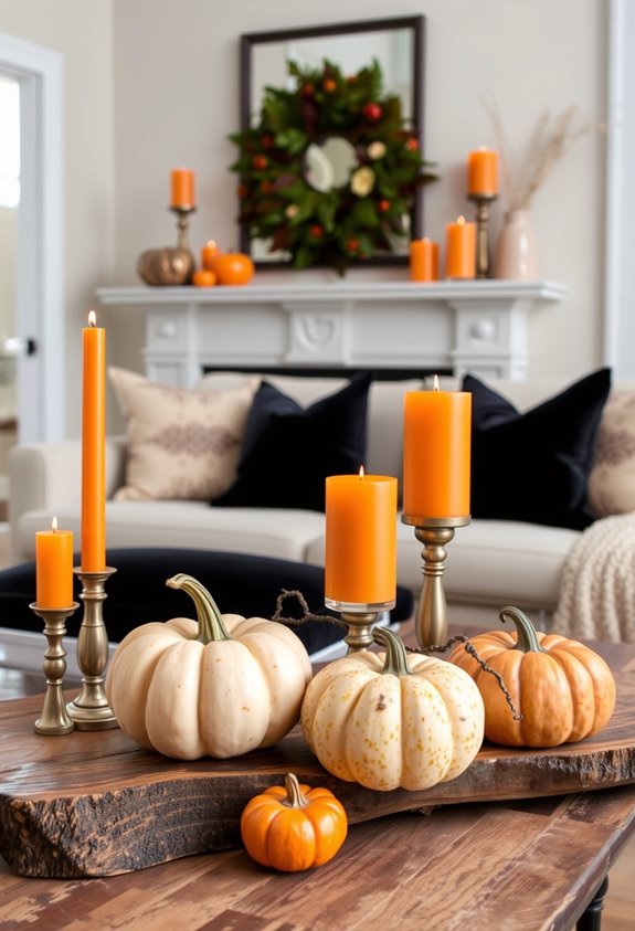 candles pillows pumpkins repeat