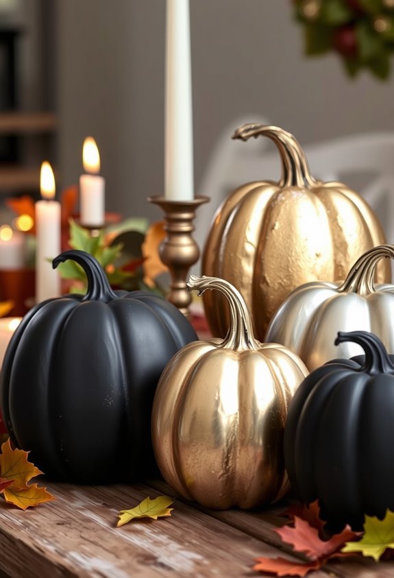 chalkboard base metallic accents