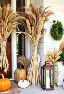 chic thanksgiving corn stalks