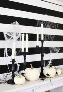 classic monochrome spooky decor