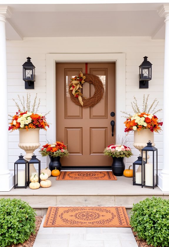clean balanced porch arrangement