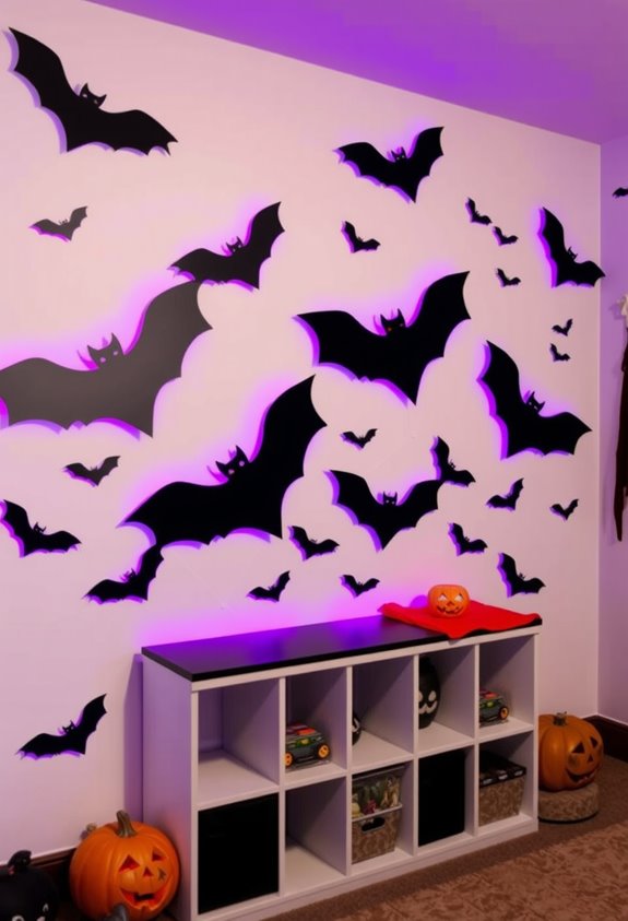 clustered 3d paper bats