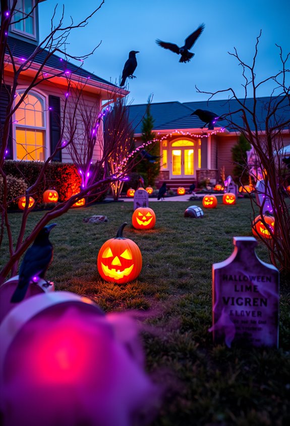 cohesive themed graveyard display