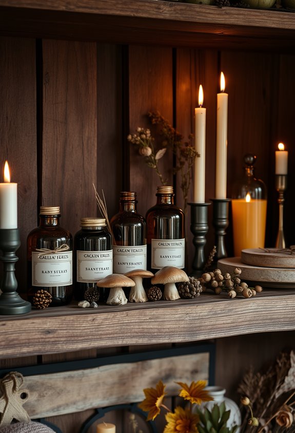 collected thrifted jars labeled