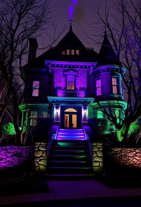color changing theatrical facade spotlights