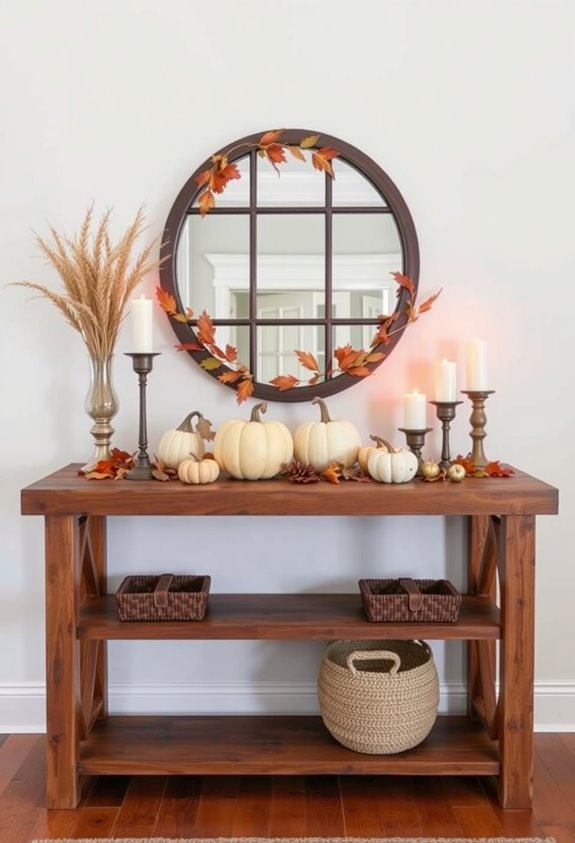 console table anchors entryway display