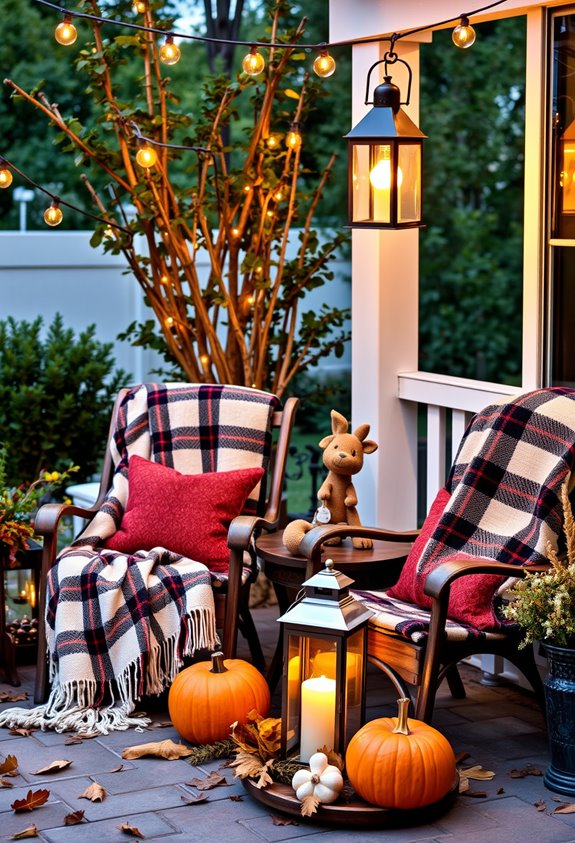 cozy layered porch corner