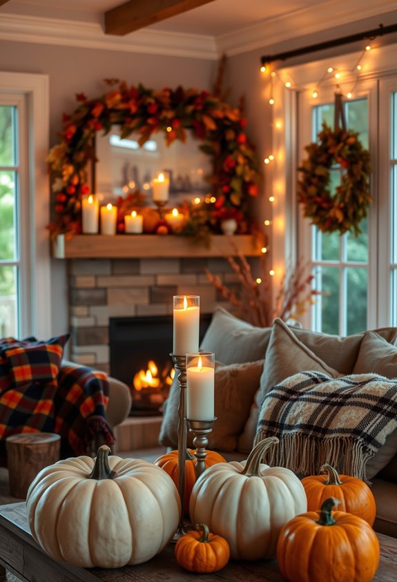 cozy thanksgiving living room