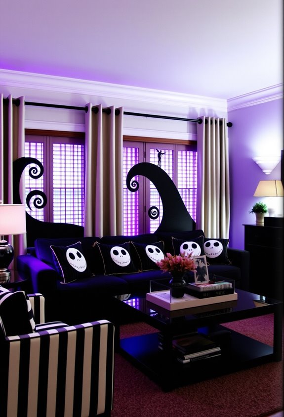 create a gothic nightmare bedroom