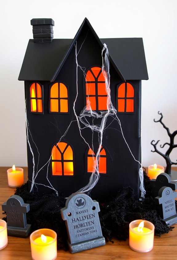 crooked cardboard haunted playhouse