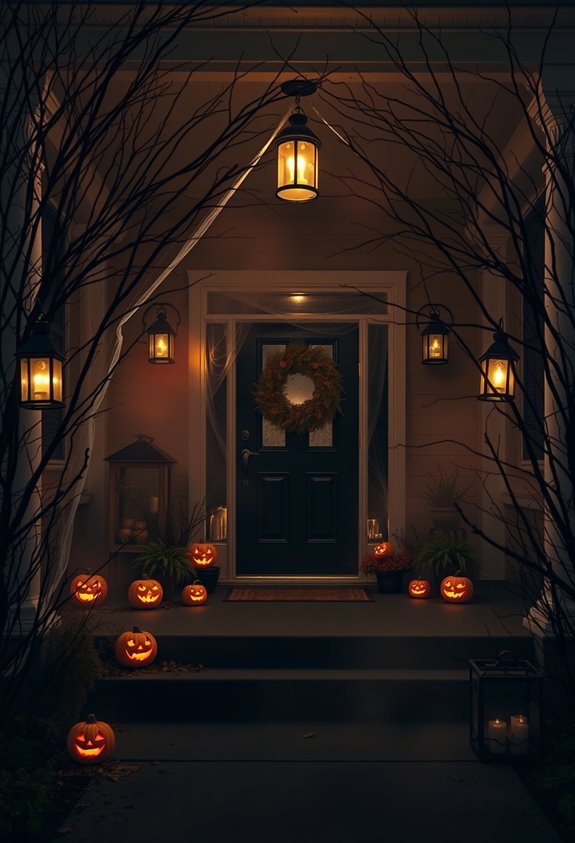 curb focused spooky outdoor staging