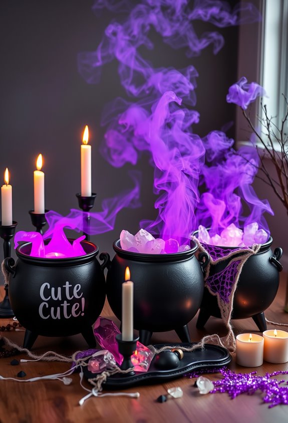cute eerie and glam cauldrons