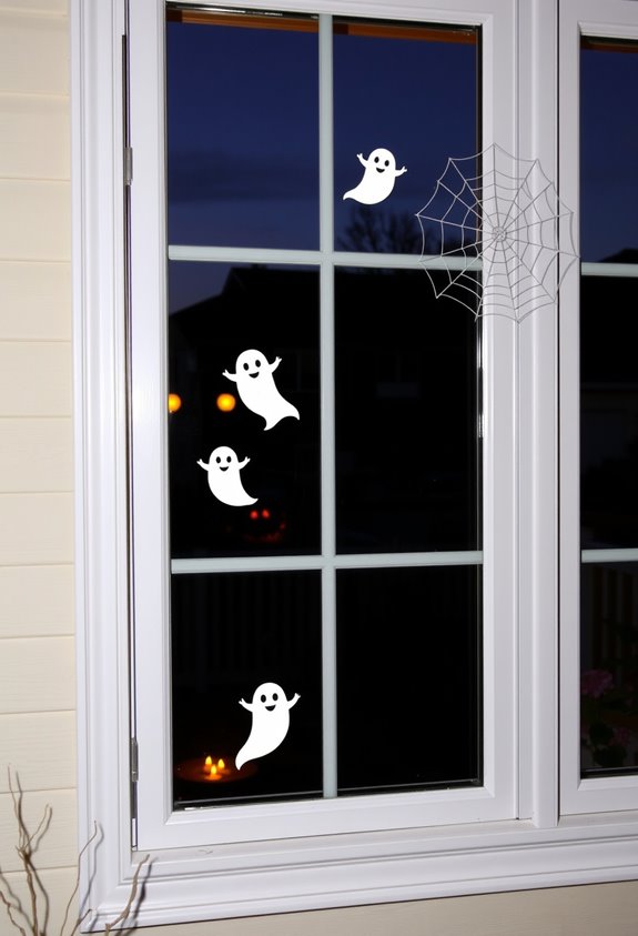 damage free halloween window decor