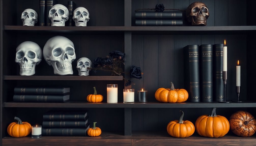 dark books skulls apothecary jars