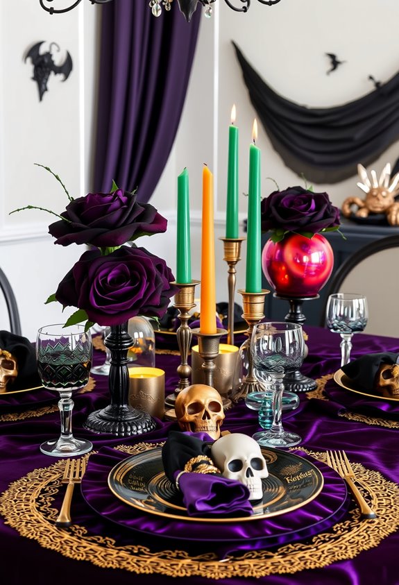 dark velvet villainous tablescape