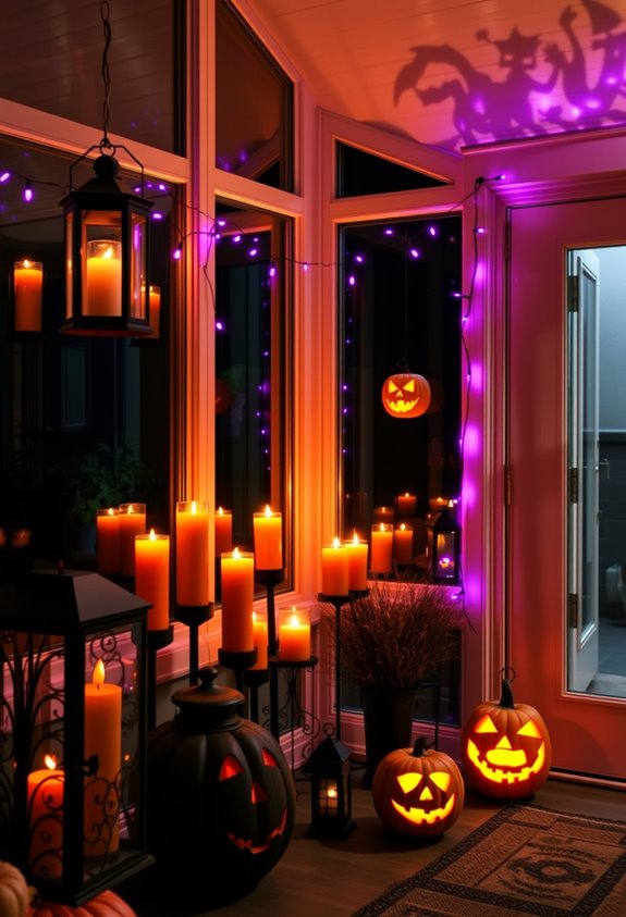 dim layered led corner lighting