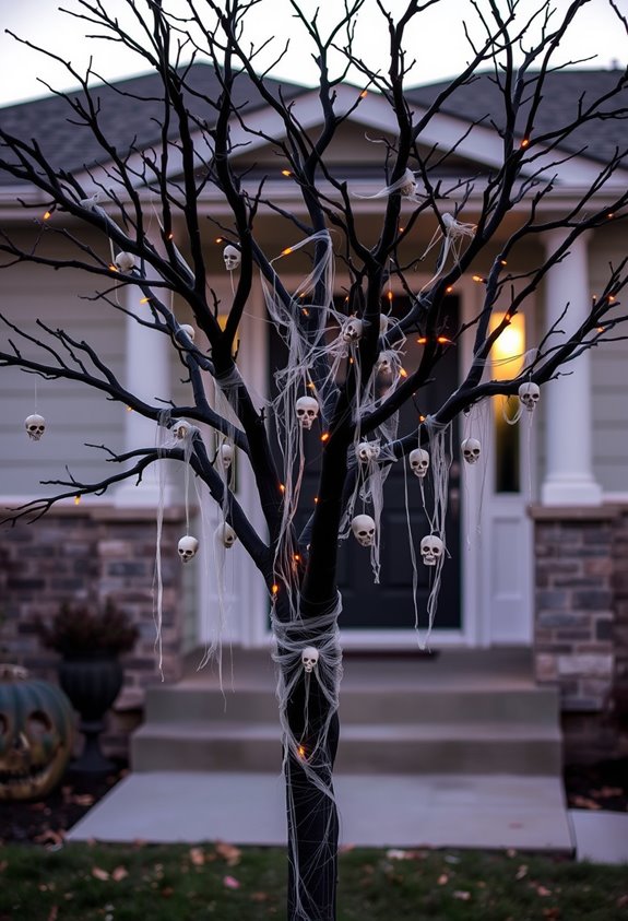 diy eerie twisted bark tree