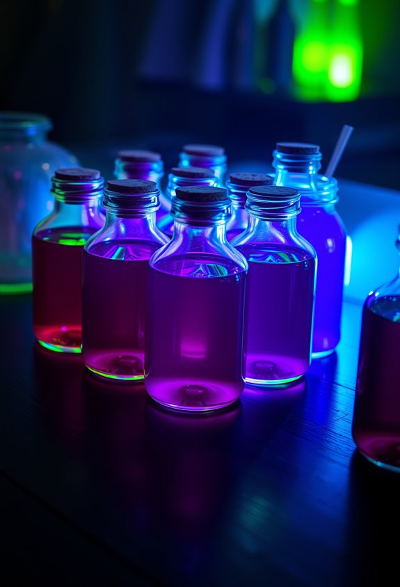 diy glowing potion jars