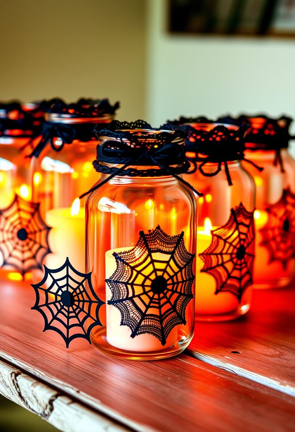 diy mason jar halloween luminaries