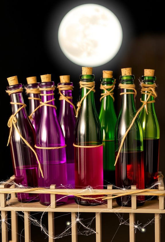 diy textured apothecary bottle decor