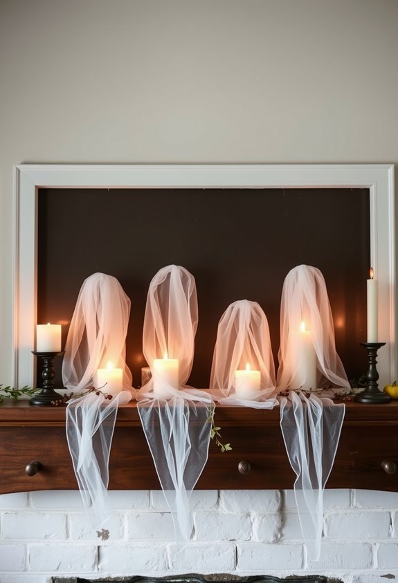 dollar store cheesecloth ghost garland