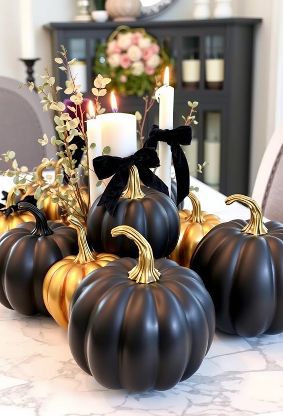 dollar store pumpkins painted luxe
