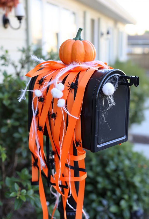 dollar tree halloween mailbox
