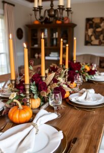 elegant autumnal harvest table