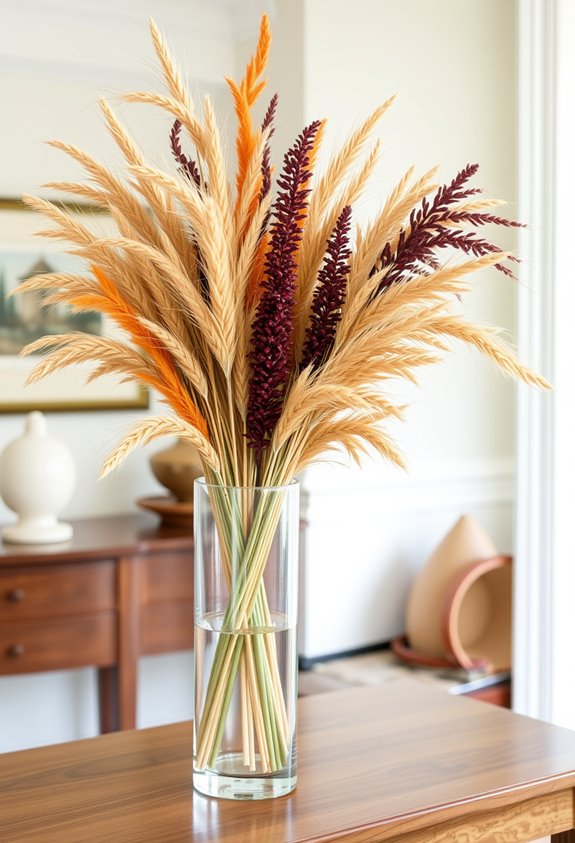entryway dried floral bundle