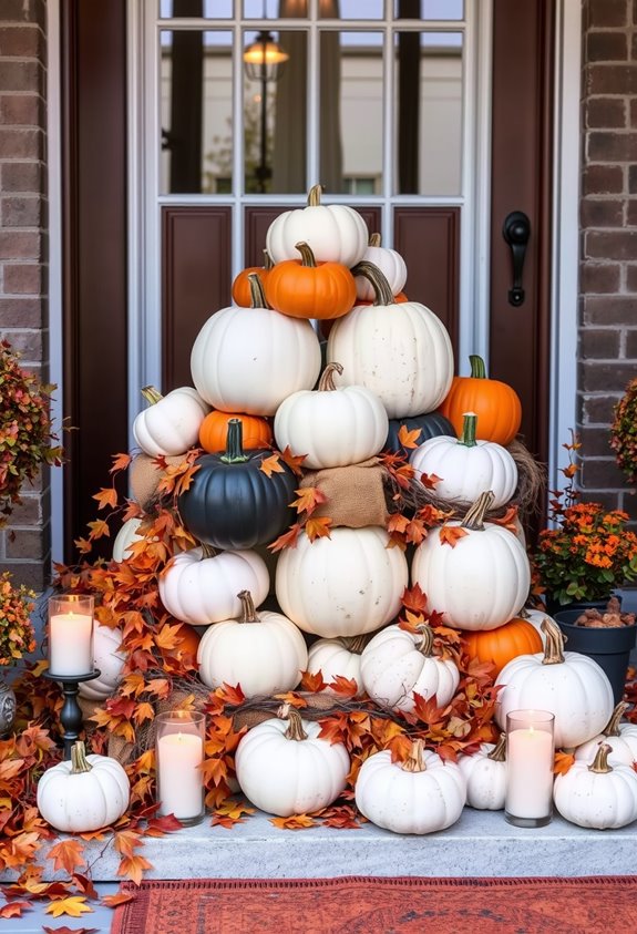 etched thematic pumpkin walkway