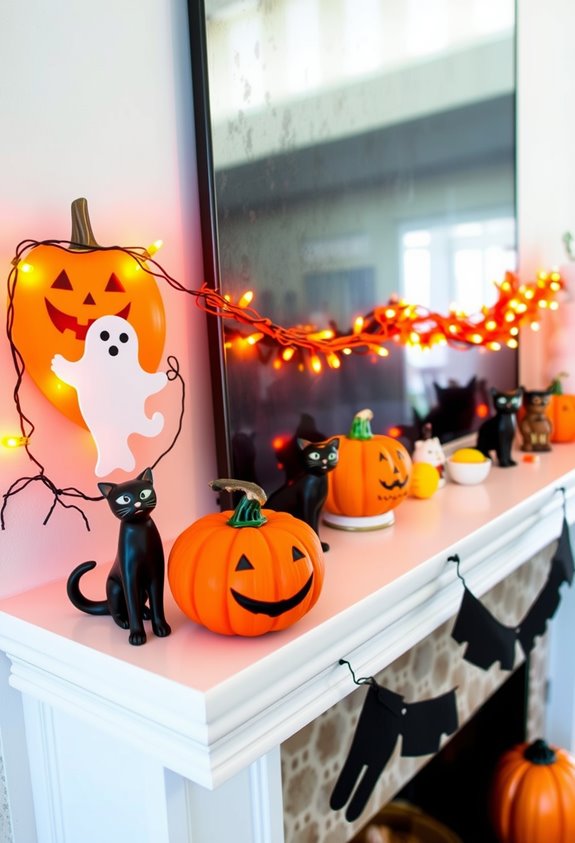 family friendly kid crafted mantel