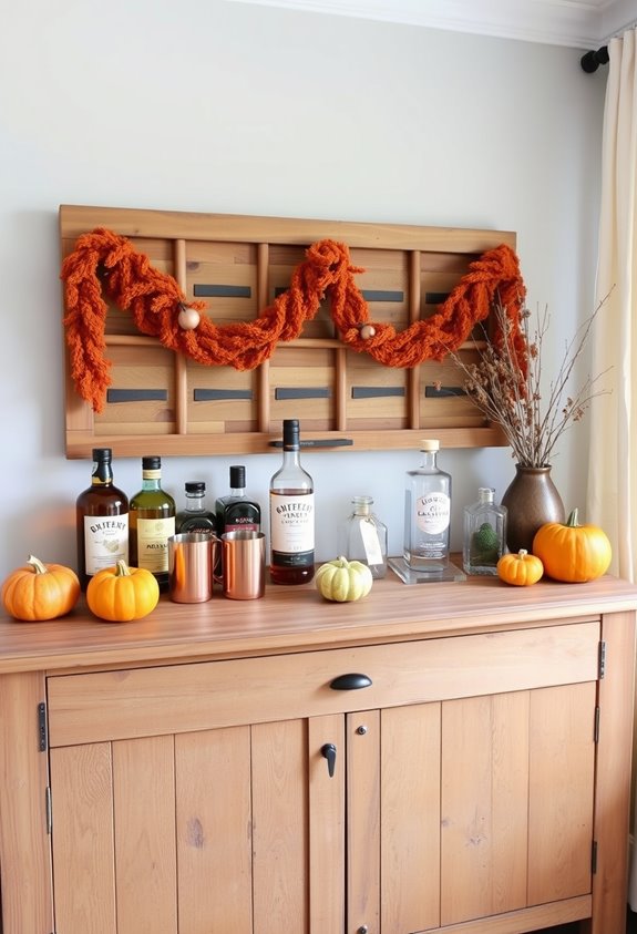 flat surface thanksgiving drink station