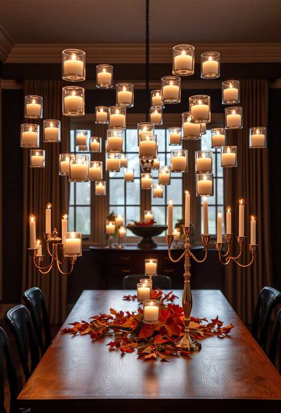 floating faux candles starry ceiling