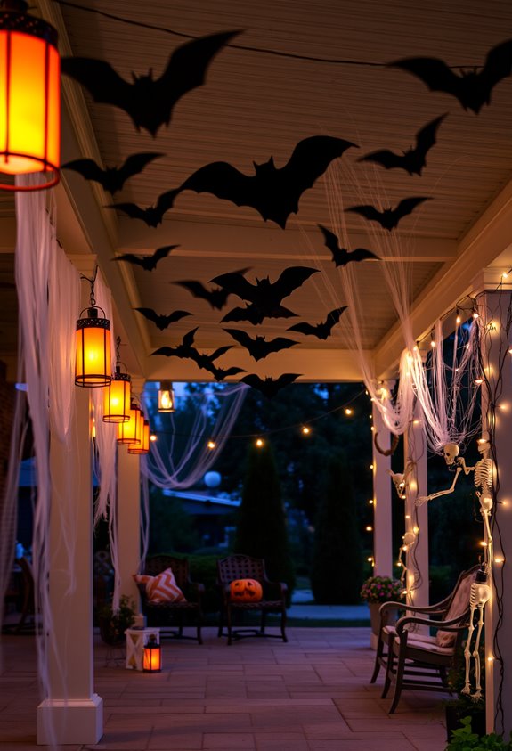 floating layered spooky patio decor